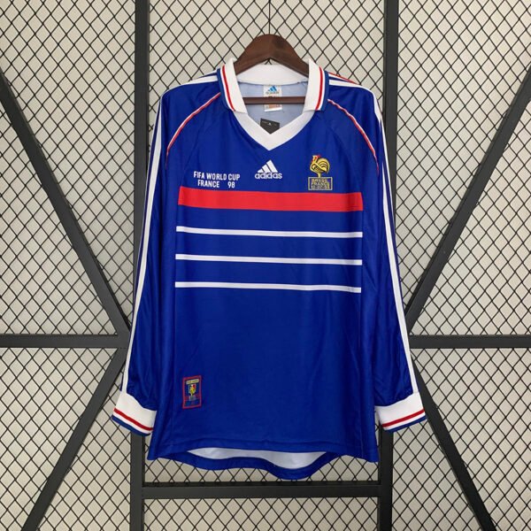 261db24f France 1998 Home Retro Long Sleeve Jersey S-2XL