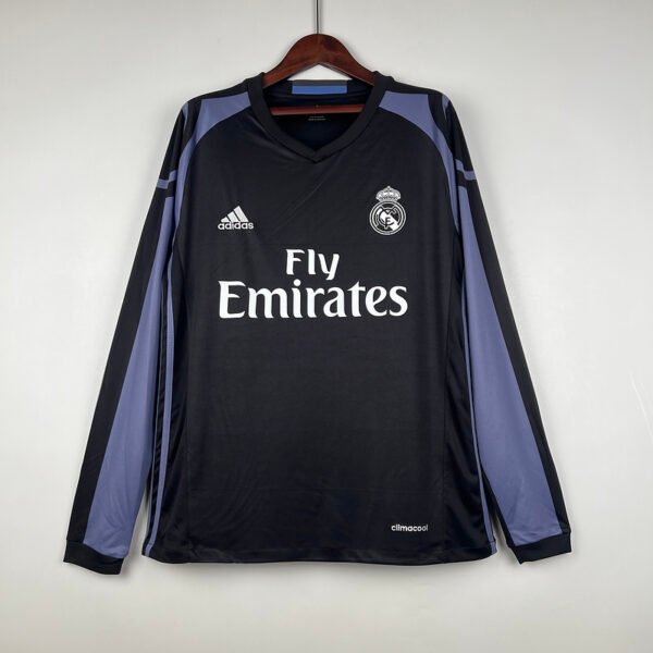 2b548015 Real Madrid 2016/17 Second Away Retro Long Sleeve Jersey S-2XL