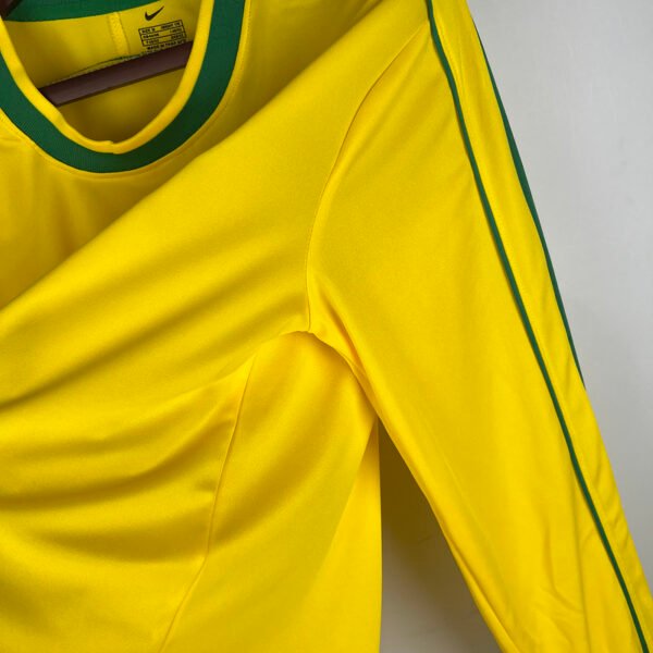 3560ad7e Brazil 1998 Home Retro Long Sleeve Jersey S-2XL