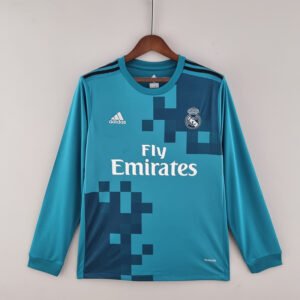 Real Madrid 2017/18 Second Away Retro Long Sleeve Jersey S-2XL