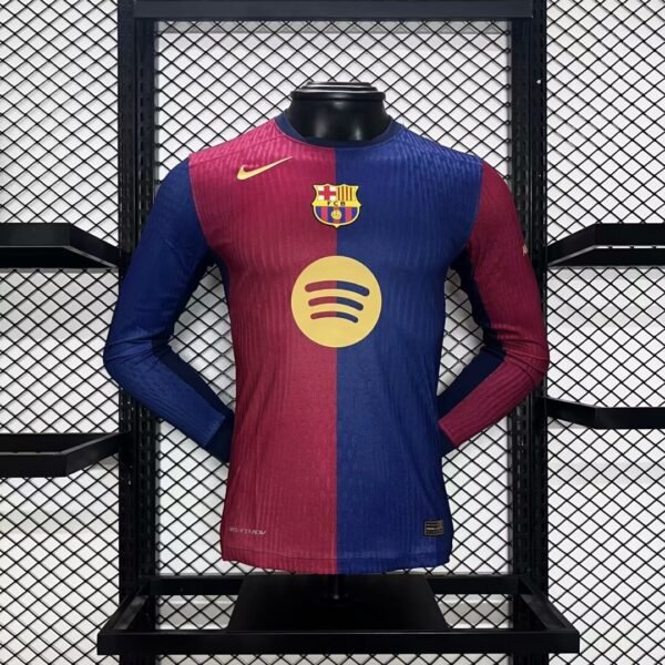 Barcelona 24/25 Home Long Sleeve Jersey (Player Version) S-2XL