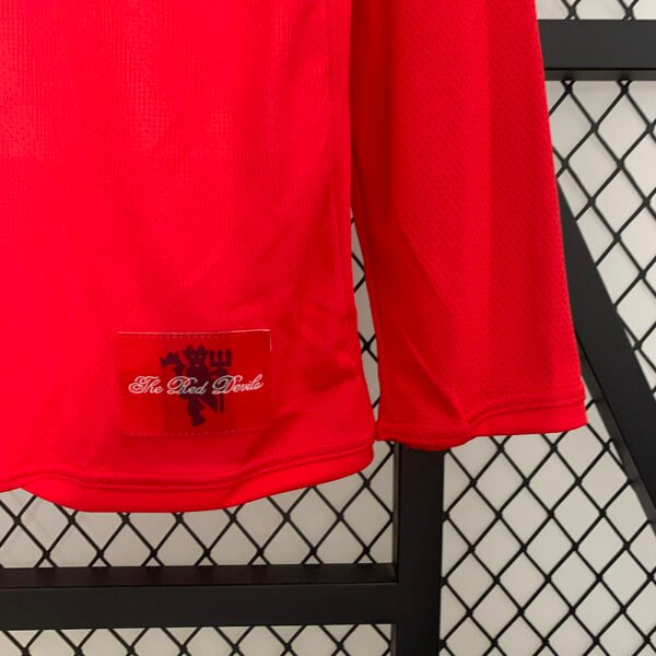 6df36f1a Manchester United 2007/08 Champions League version Home Retro Long Sleeve Jersey S-2XL