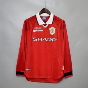 Manchester United 1999/00 Champions League version Home Retro Long Sleeved Jersey S-2XL