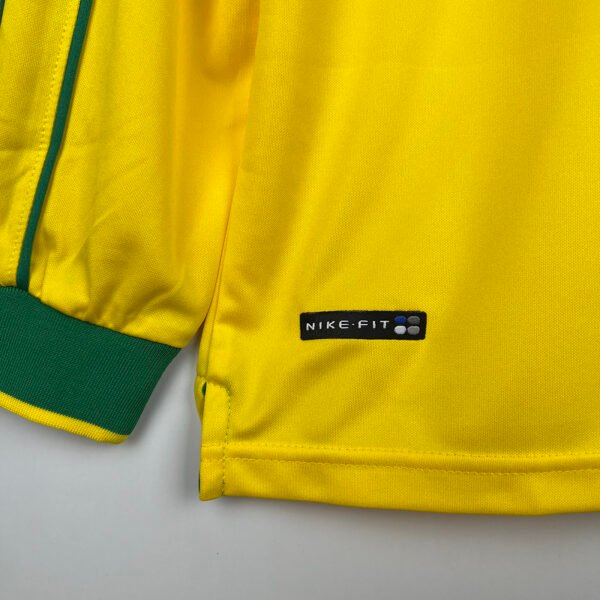 7bf65e5d Brazil 1998 Home Retro Long Sleeve Jersey S-2XL