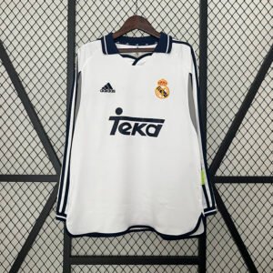 Real Madrid 2000/01 Home Retro Long Sleeve Jersey S-2XL