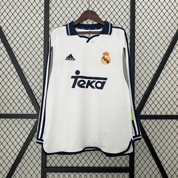 Real Madrid 2000/01 Home Retro Long Sleeve Jersey S-2XL