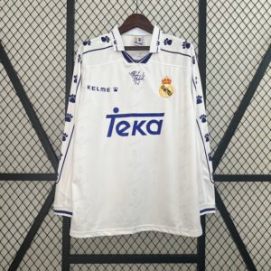 Real Madrid 1994/96 Home Retro Long Sleeve Jersey S-2XL
