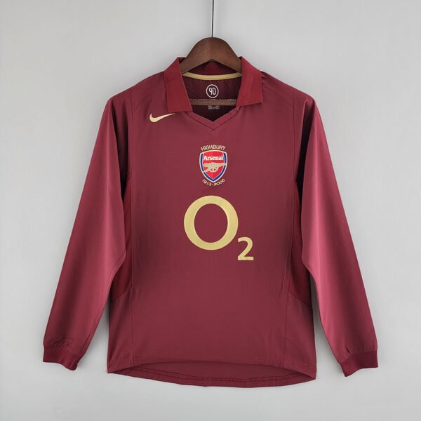 9 Arsenal 2005/06 Away Retro Long Sleeve Jersey S-2XL
