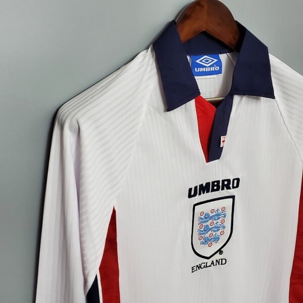 England 1998 Home Retro Long Sleeve Jersey S-2XL