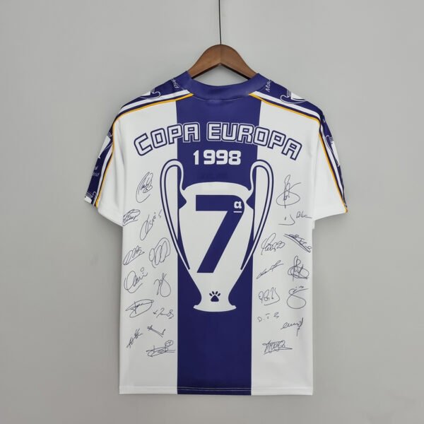 Real Madrid 1997/98 Champions League 7 Champions Retro Jersey S-2XL