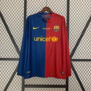 Barcelona 2008/09 Champions League Home Retro Long Sleeves Jersey S-2XL