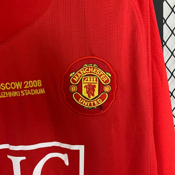 a1aec746 Manchester United 2007/08 Champions League version Home Retro Long Sleeve Jersey S-2XL