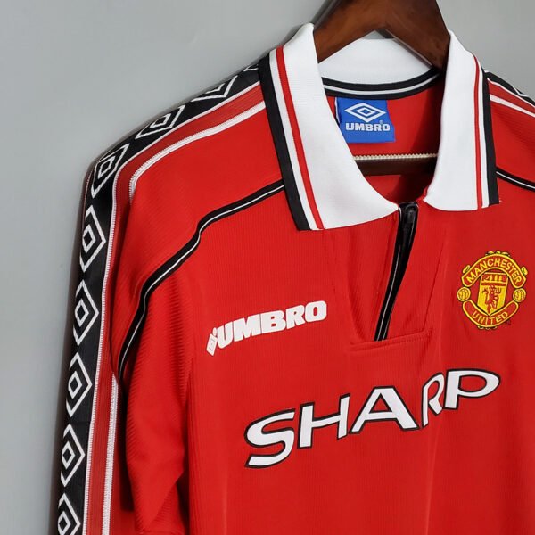 a7374fba Manchester United 1998/99 Home Retro Long Sleeved Jersey S-2XL