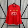 b6259f5f Manchester United 2007/08 Champions League version Home Retro Long Sleeve Jersey S-2XL