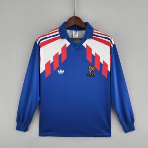 France 1988/90 Home Retro Long Sleeve Jersey S-2XL
