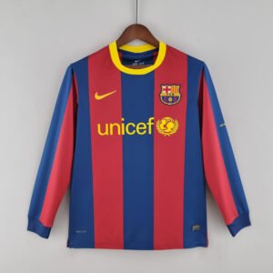 Barcelona 2010/11 UEFA Champions League Home Retro Long Sleeve Jersey S-2XL