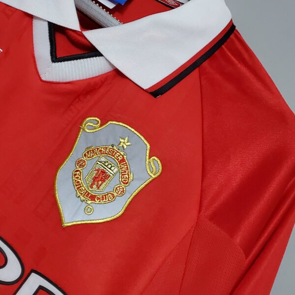 e5cb6390 Manchester United 1999/00 Champions League version Home Retro Long Sleeved Jersey S-2XL
