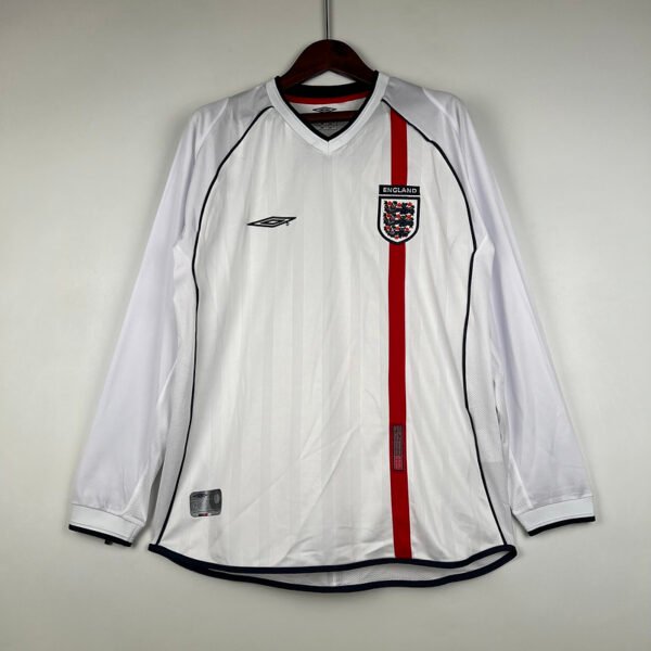 e7cea639 England 2002 Home Retro Long Sleeve Jersey S-2XL