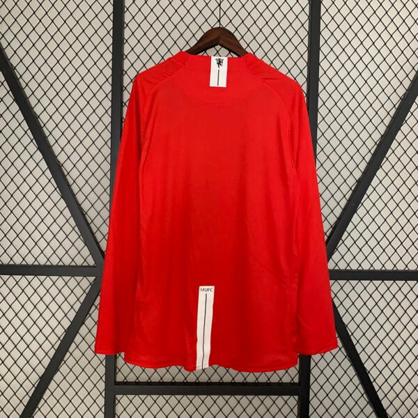 ef57aedf Manchester United 2007/08 Champions League version Home Retro Long Sleeve Jersey S-2XL