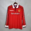 f69b2d62 Manchester United 1998/99 Home Retro Long Sleeved Jersey S-2XL