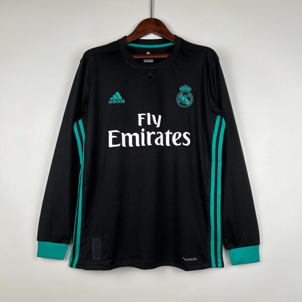 Real Madrid 2017/18 Away Retro Long Sleeve Jersey S-2XL