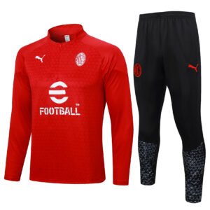 AC Milan 23/24 Red Spray Training Half-Zip Set - S-2XL