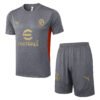 AC Milan 24/25 Gray Training Short-Sleeve Set - S-2XL