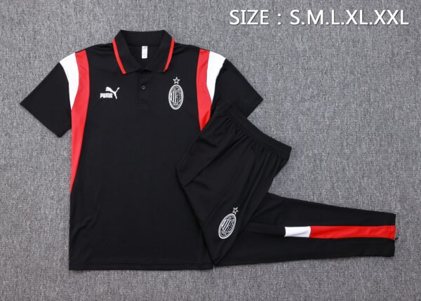 AC Milan 23/24 Black Training Polo Set - S-2XL