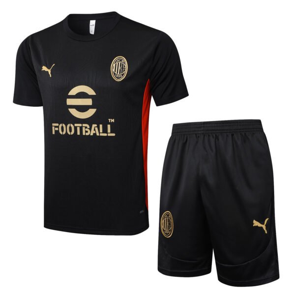 AC Milan 24/25 Black Training Short-Sleeve Set - S-2XL