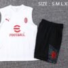 AC Milan 23/24 White Training Vest Set - S-2XL