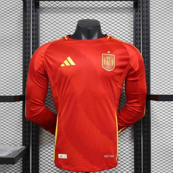 Spain 2024 Home Player Long Sleeve Jersey S-2XL