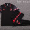 AC Milan 22/23 Black Training Polo Set - S-2XL