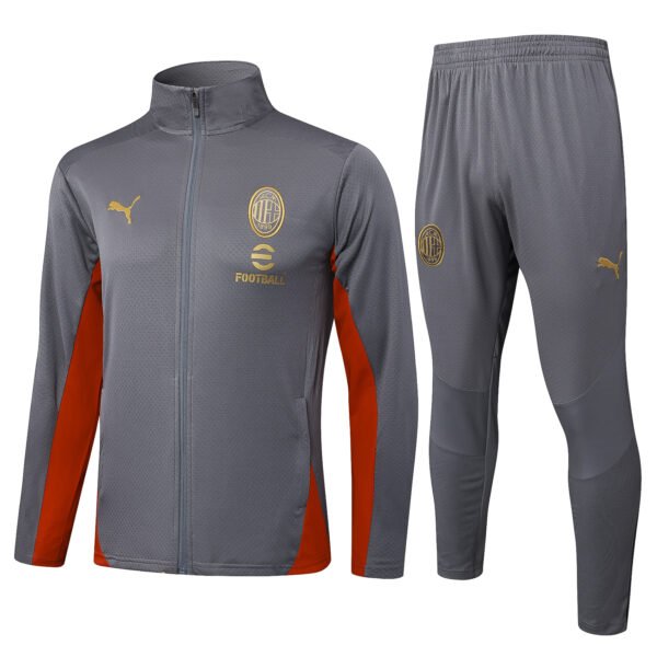 AC Milan 24/25 Gray Training Full-Zip Set - S-2XL