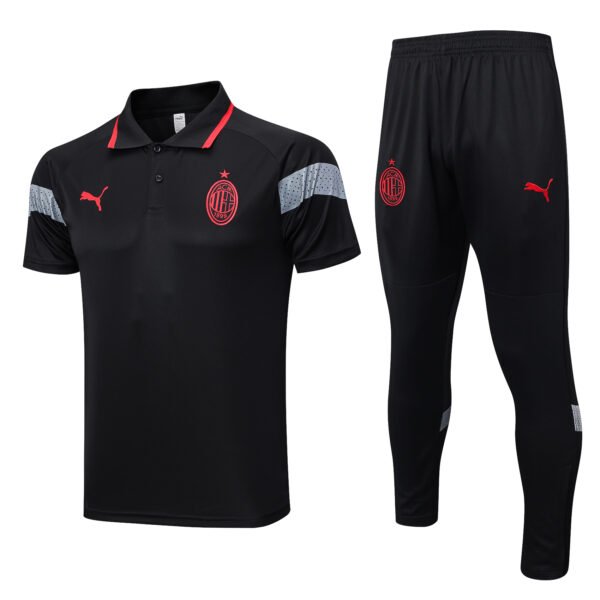 AC Milan 23/24 Black Training Polo Set - S-2XL