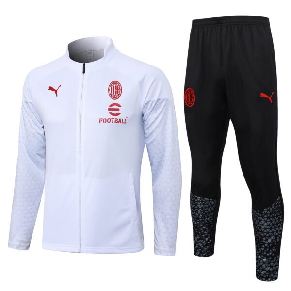 AC Milan 23/24 White Training Full-Zip Set - S-2XL