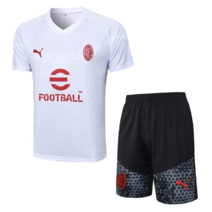 AC Milan 23/24 White Training Short-Sleeve Set - S-2XL
