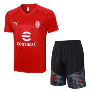 AC Milan 23/24 Red Training Short-Sleeve Set - S-2XL