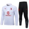 AC Milan 23/24 White Spray Training Half-Zip Set - S-2XL