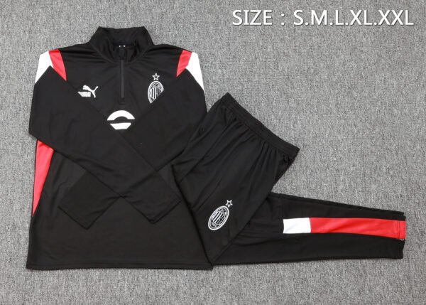 AC Milan 23/24 Black Training Half-Zip Set - S-2XL
