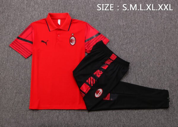 AC Milan 22/23 Red Training Polo Set - S-2XL