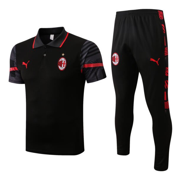 AC Milan 22/23 Black Training Polo Set - S-2XL