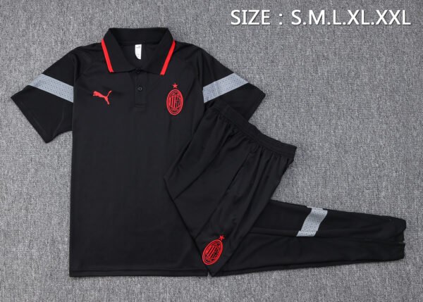 AC Milan 23/24 Black Training Polo Set - S-2XL