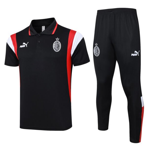 AC Milan 23/24 Black Training Polo Set - S-2XL
