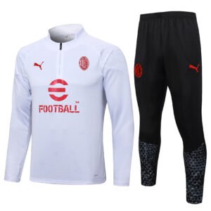 AC Milan 23/24 White Training Half-Zip Set - S-2XL